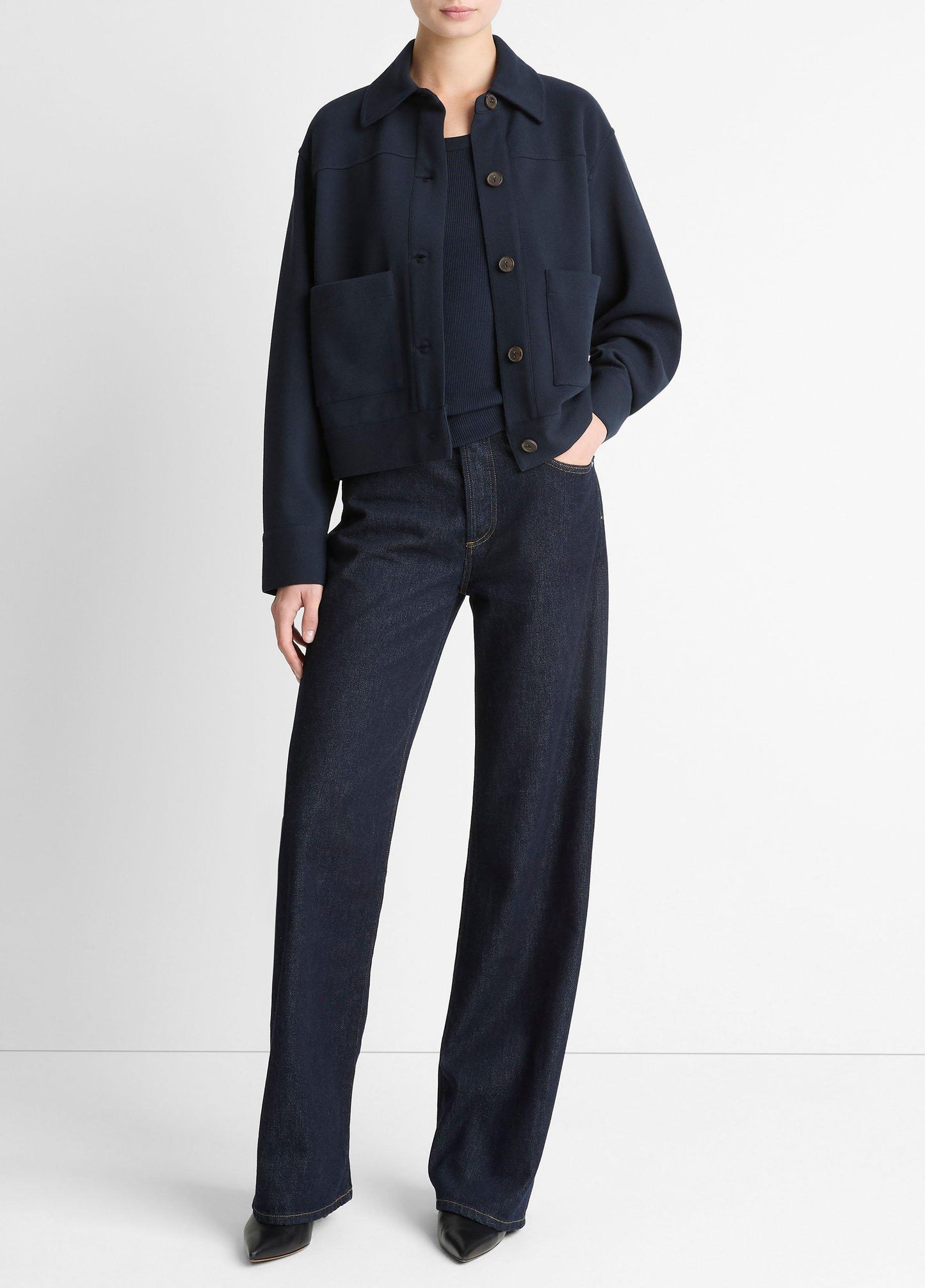 Vince Double-Face Cropped Jacket - Jackets & Outerwear