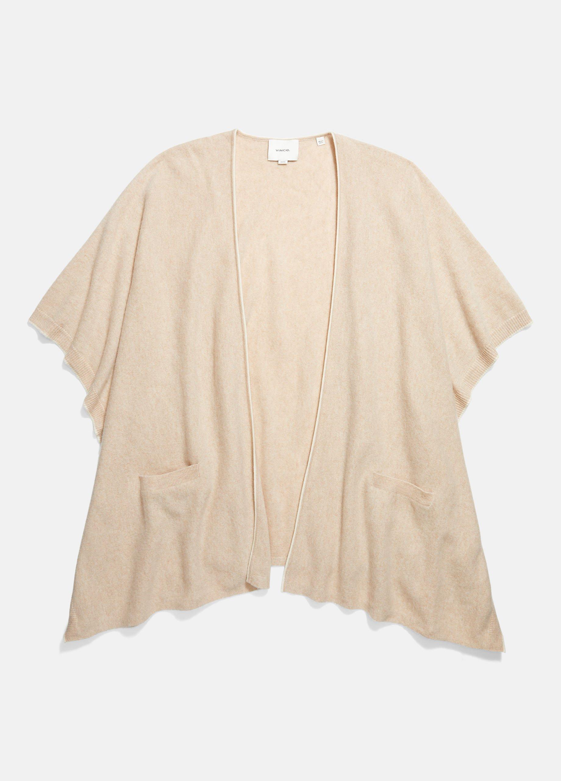 Vince Tipped Jersey-Knit Cashmere Cape - Accessories
