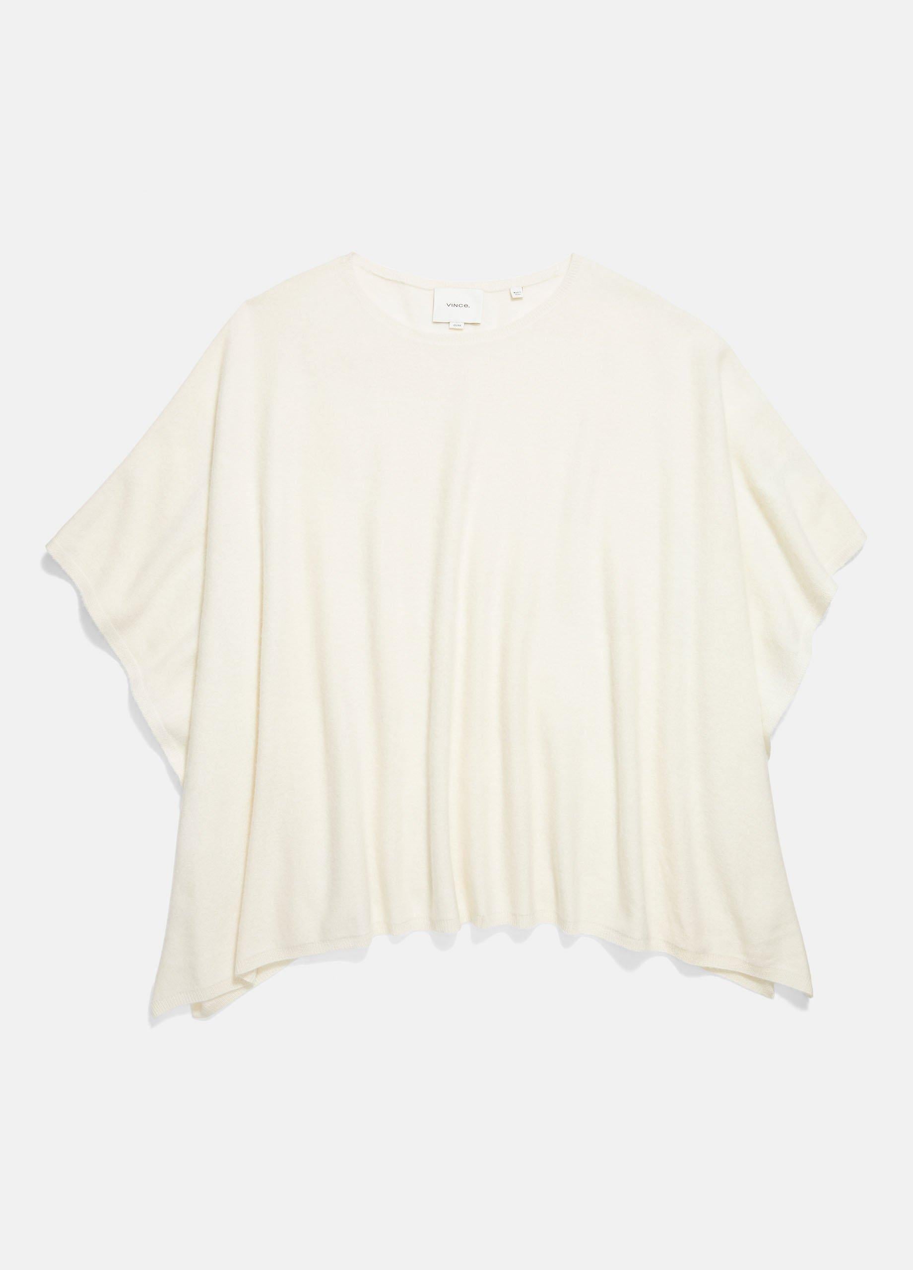 Vince Reverse-Jersey Cashmere Boat-Neck Poncho - Accessories