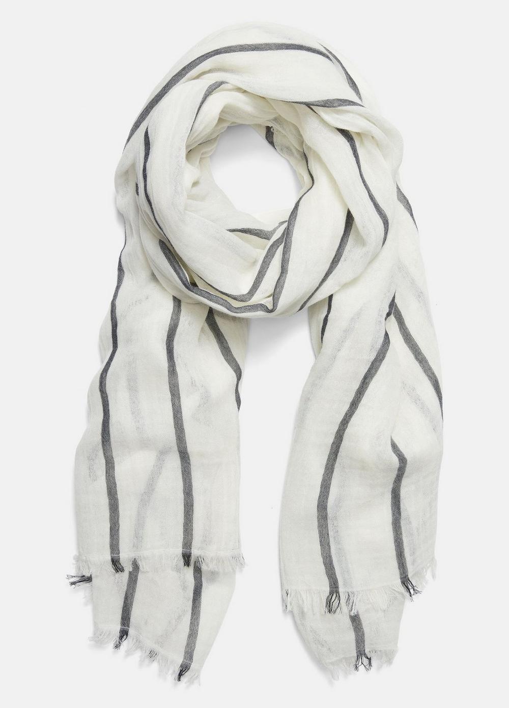 Vince Cotton Gauze Awning Stripe Scarf - Accessories