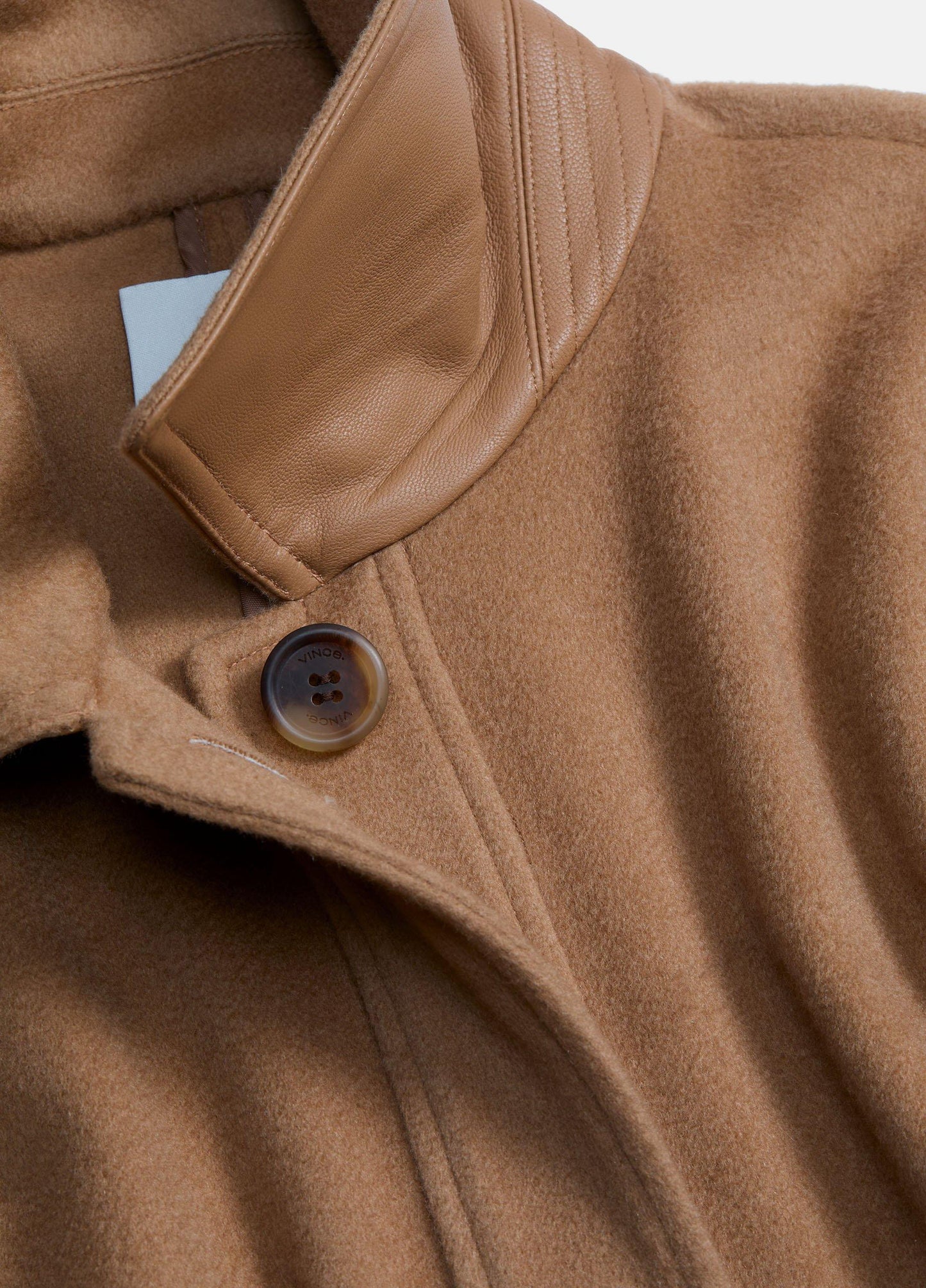 Vince Leather-Trim Wool Cape - Accessories