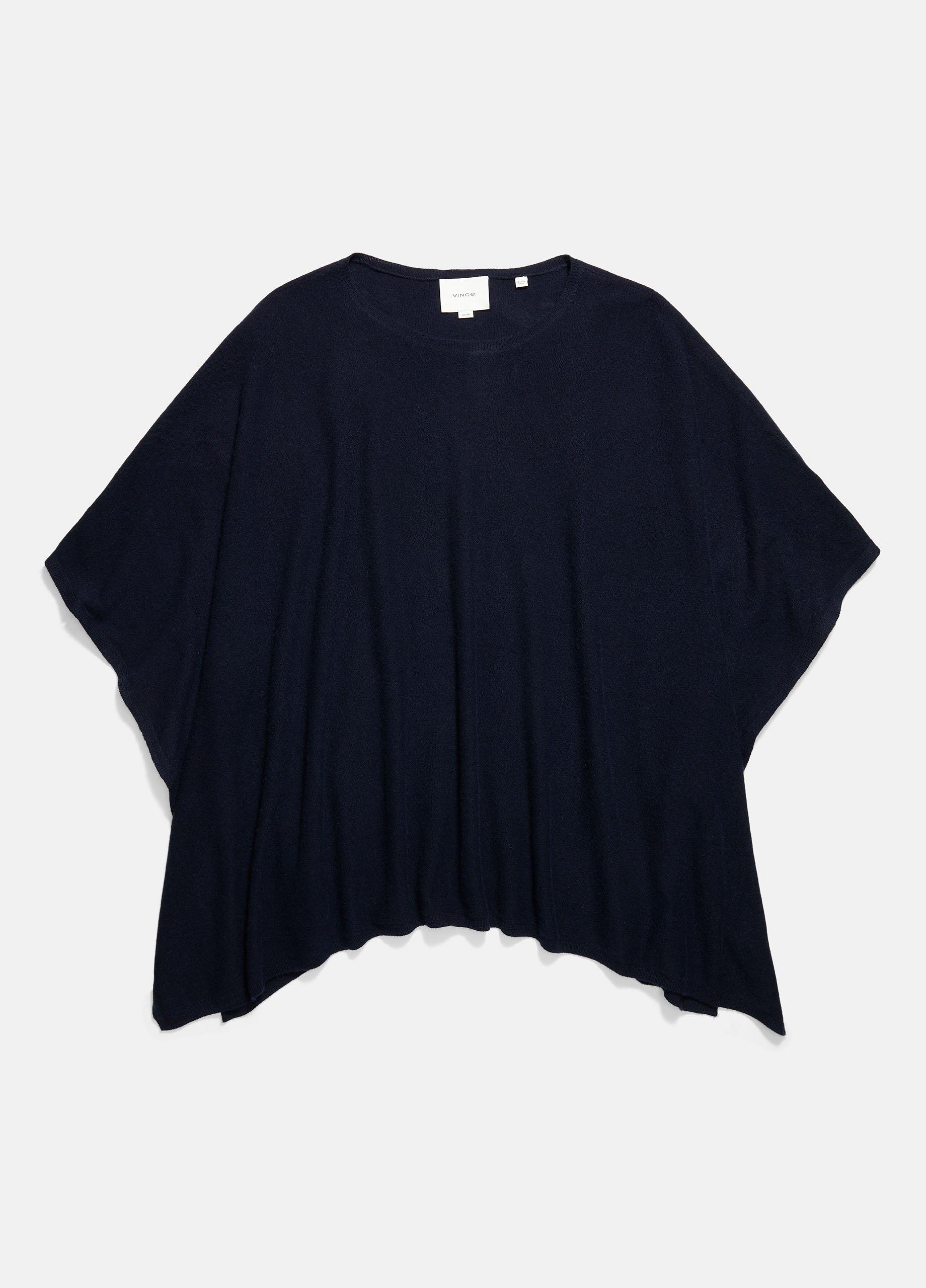 Vince Reverse-Jersey Cashmere Boat-Neck Poncho - Accessories