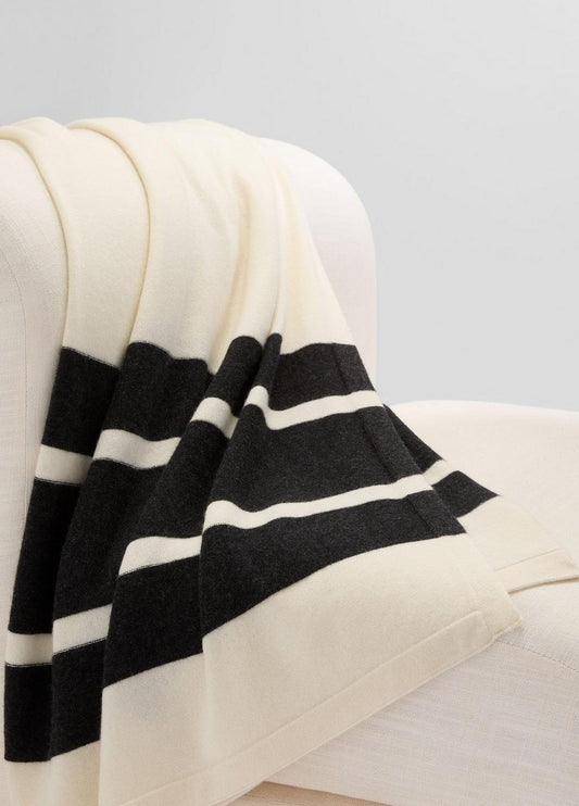 Vince Cashmere Jersey Stripe Throw - Accessories