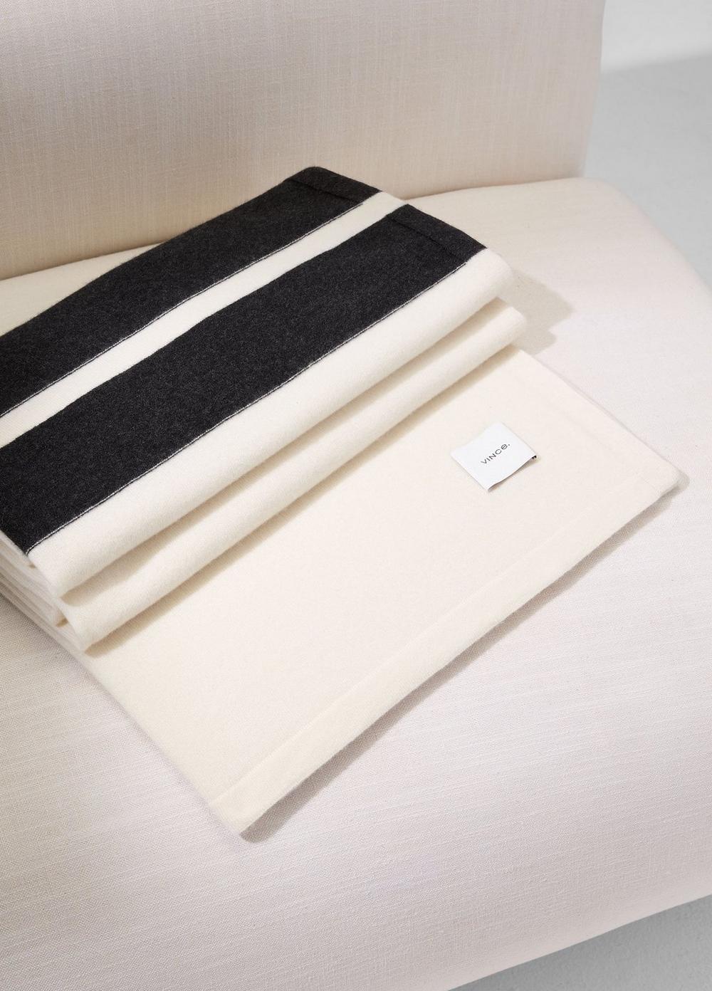 Vince Cashmere Jersey Stripe Throw - Accessories