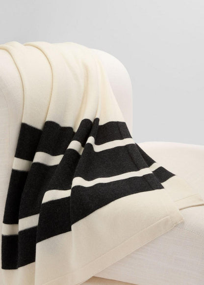 Vince Cashmere Jersey Stripe Throw - Accessories