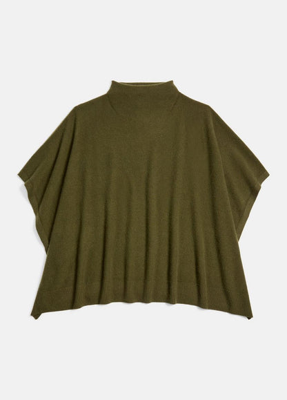 Vince Merino Wool-Cashmere Funnel-Neck Poncho - Accessories