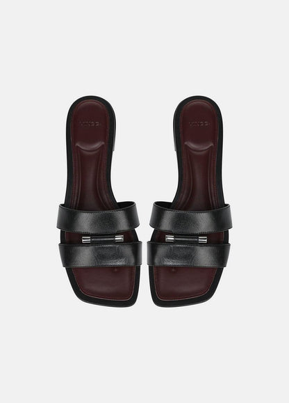 Vince Piper Leather Slide Sandal - Shoes