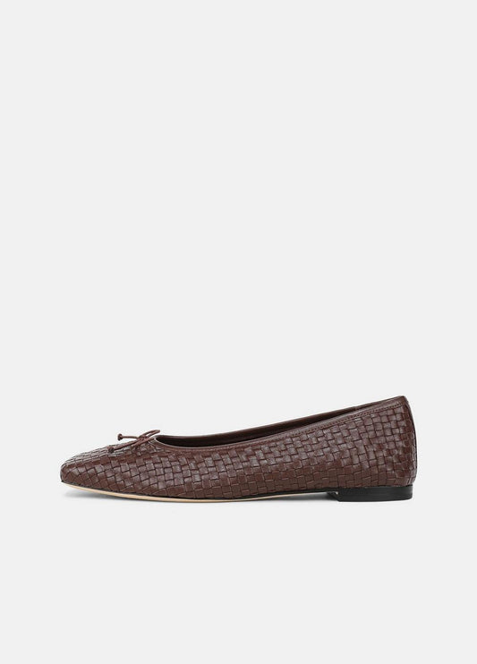 Vince Darla Woven Leather Ballet Flat - Shoes