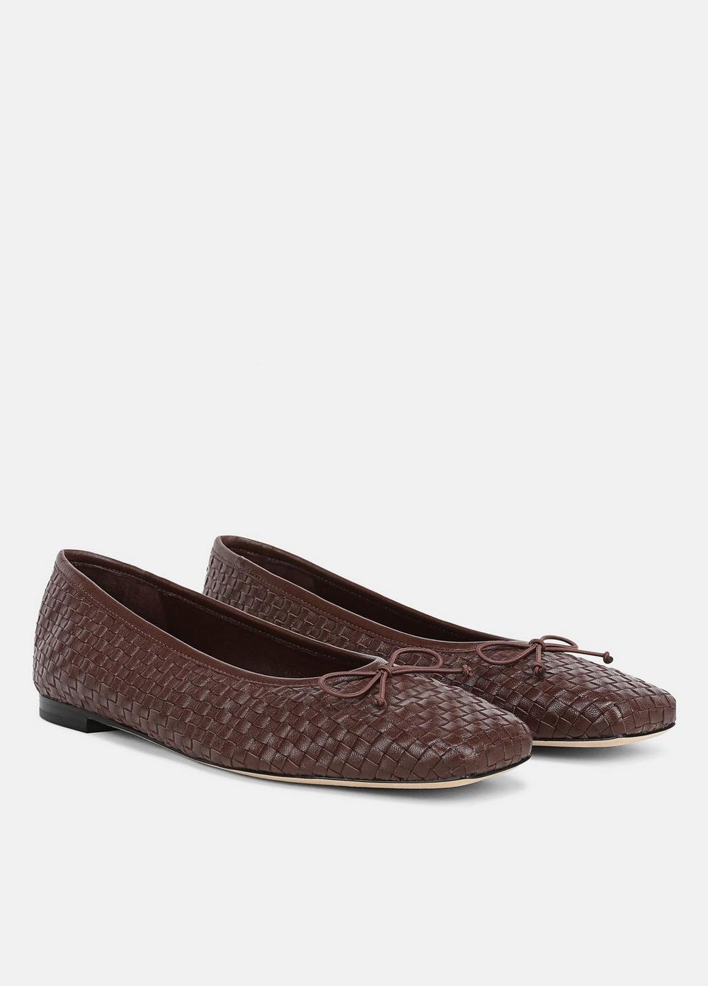 Vince Darla Woven Leather Ballet Flat - Shoes
