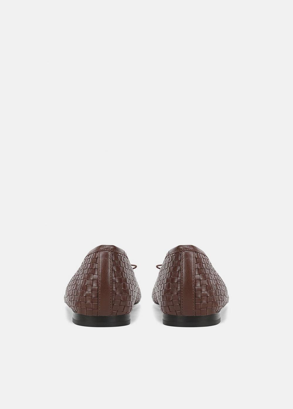 Vince Darla Woven Leather Ballet Flat - Shoes