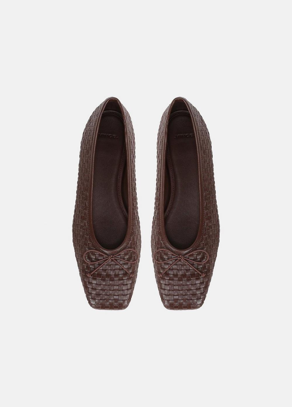 Vince Darla Woven Leather Ballet Flat - Shoes