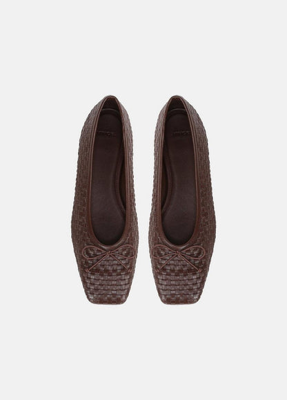 Vince Darla Woven Leather Ballet Flat - Shoes