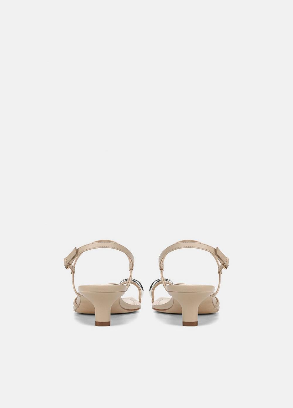 Vince Polli Leather Heeled Toe-Ring Sandal - Shoes