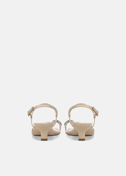 Vince Polli Leather Heeled Toe-Ring Sandal - Shoes