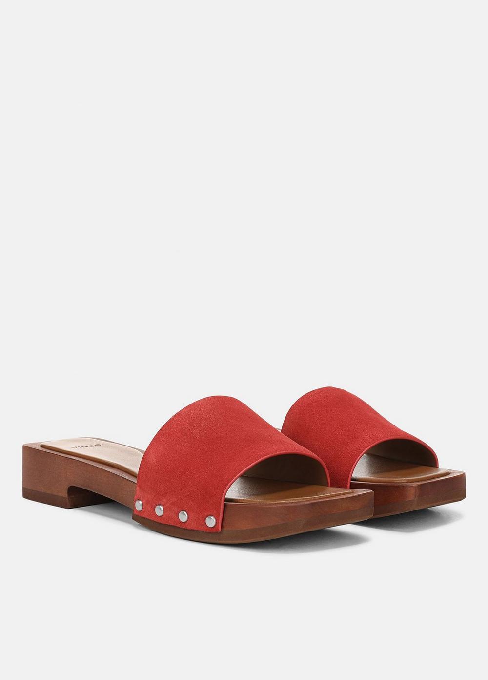 Vince Barbara Leather Slide Sandal - Shoes