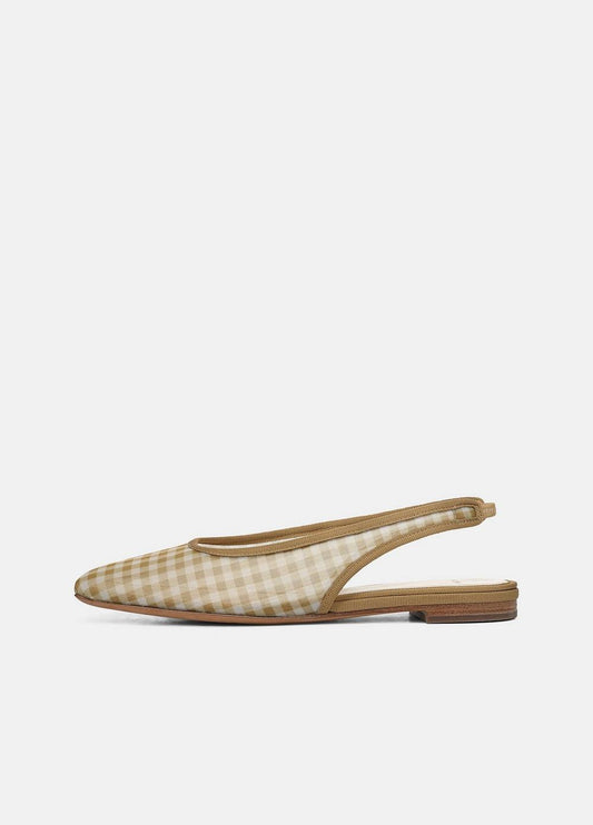 Vince Daphne Gingham Slingback Flat - Shoes