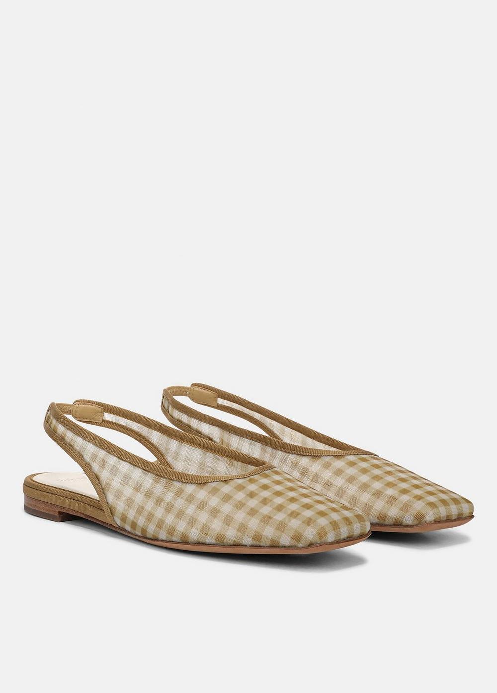 Vince Daphne Gingham Slingback Flat - Shoes