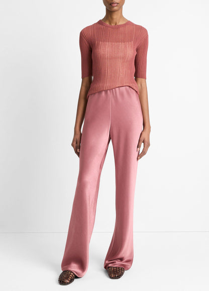 Vince Colette High-Rise Fluid Satin Bias Pant - Pants & Shorts