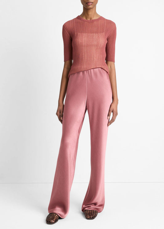 Vince Colette High-Rise Fluid Satin Bias Pant - Pants & Shorts