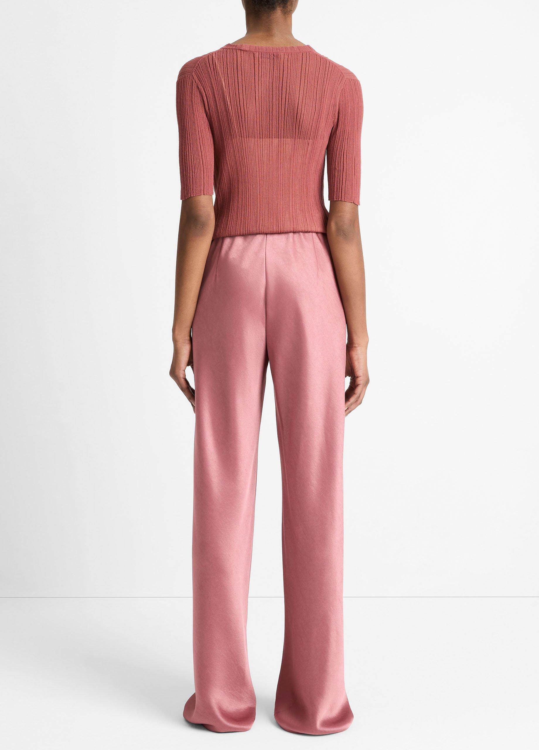 Vince Colette High-Rise Fluid Satin Bias Pant - Pants & Shorts