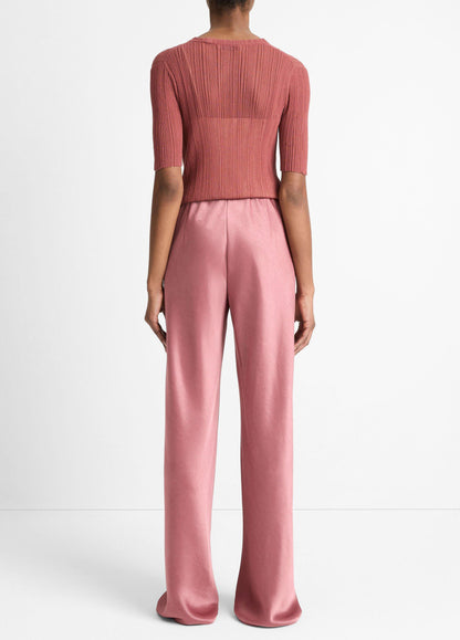 Vince Colette High-Rise Fluid Satin Bias Pant - Pants & Shorts
