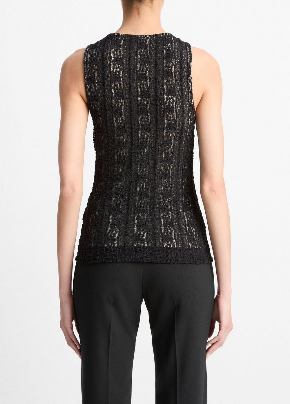 Vince Smocked Lace Shell - Shirts & Tees