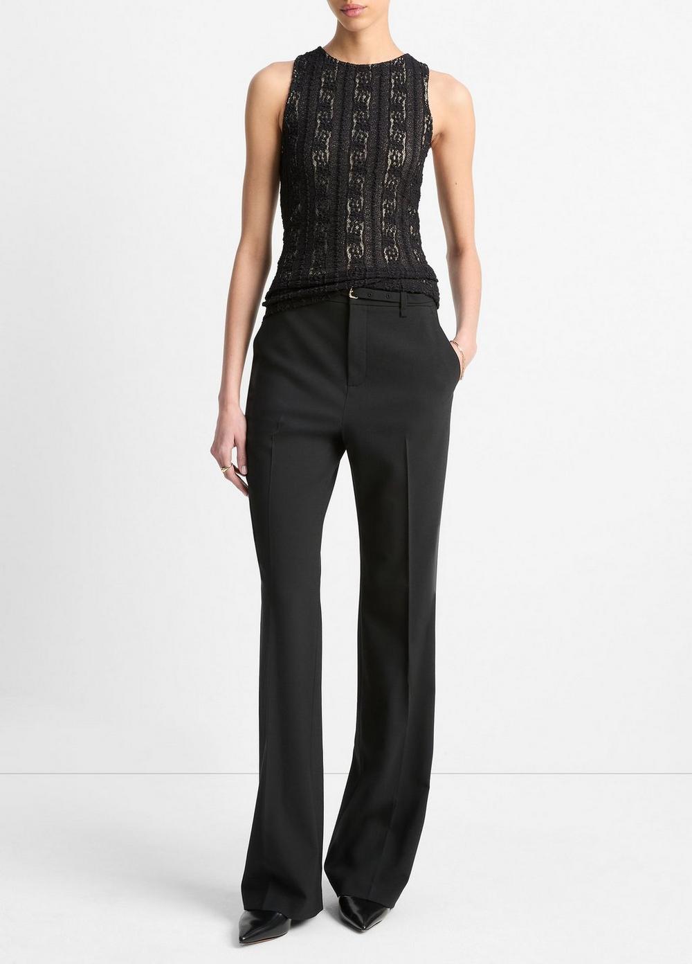 Vince Smocked Lace Shell - Shirts & Tees