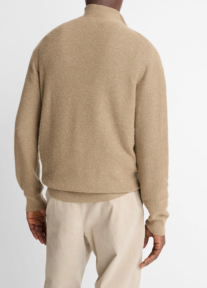Vince Geo-Jacquard Wool-Blend Quarter-Zip Sweater - Sweaters