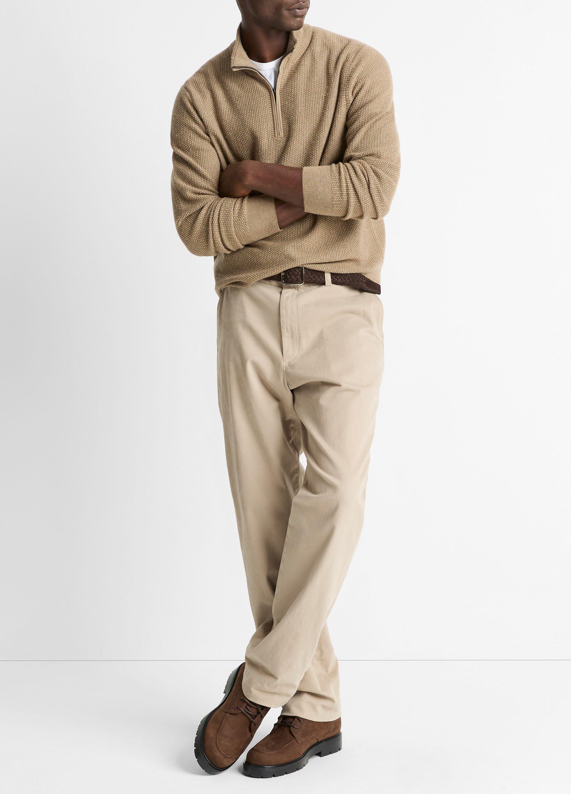 Vince Geo-Jacquard Wool-Blend Quarter-Zip Sweater - Sweaters