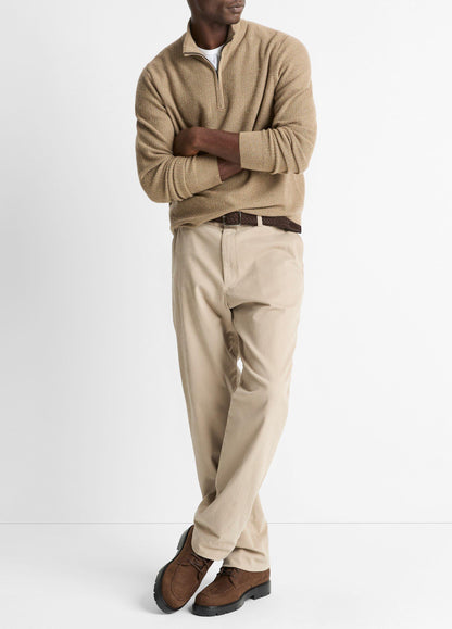 Vince Geo-Jacquard Wool-Blend Quarter-Zip Sweater - Sweaters