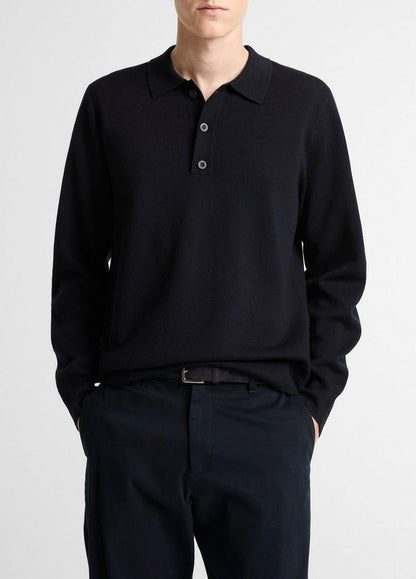Vince Italian Merino Wool Milano Polo Sweater - Sweaters