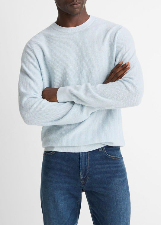Vince Geo-Jacquard Wool-Blend Crew Neck Sweater - Sweaters