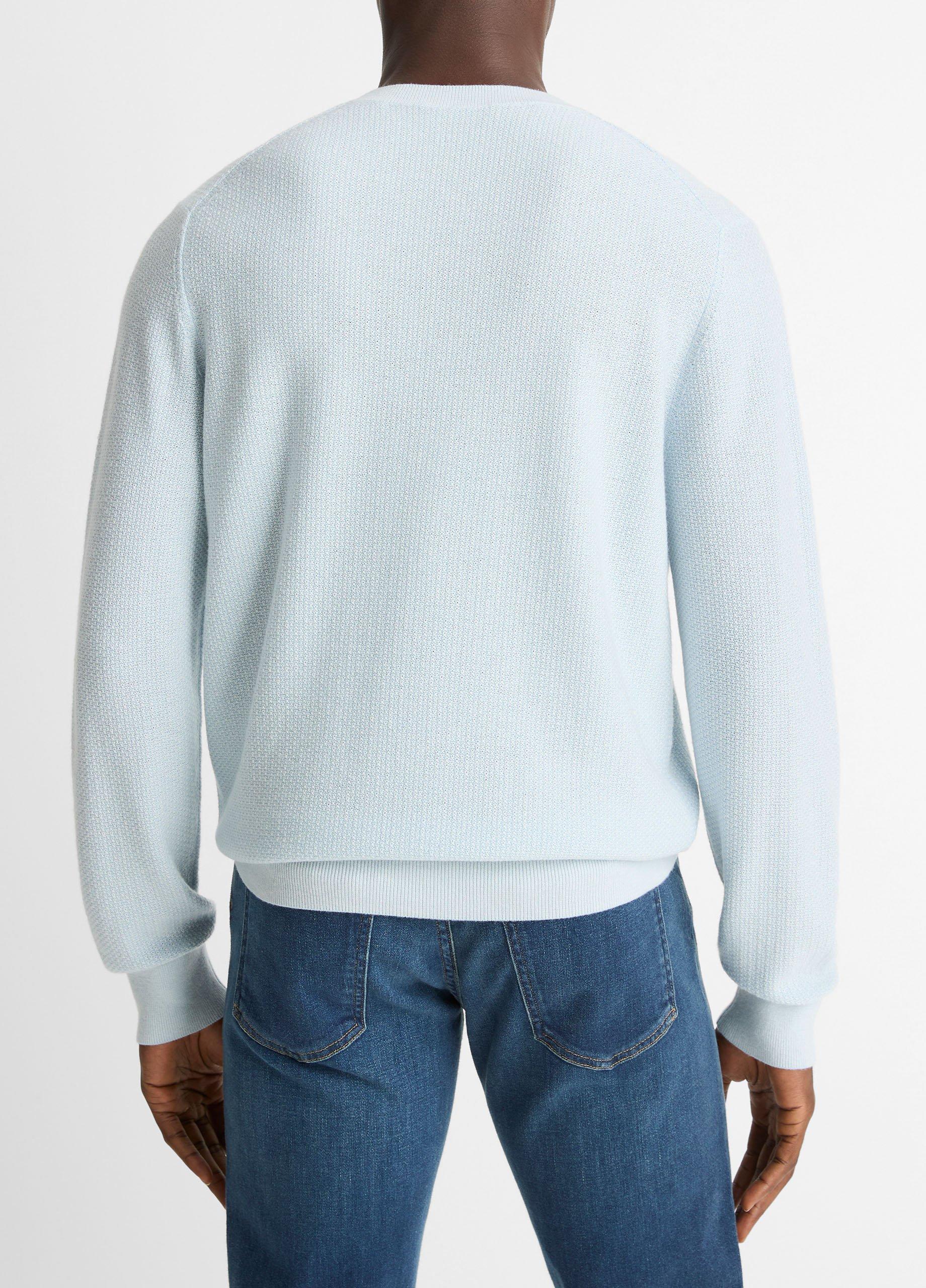 Vince Geo-Jacquard Wool-Blend Crew Neck Sweater - Sweaters