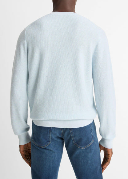 Vince Geo-Jacquard Wool-Blend Crew Neck Sweater - Sweaters
