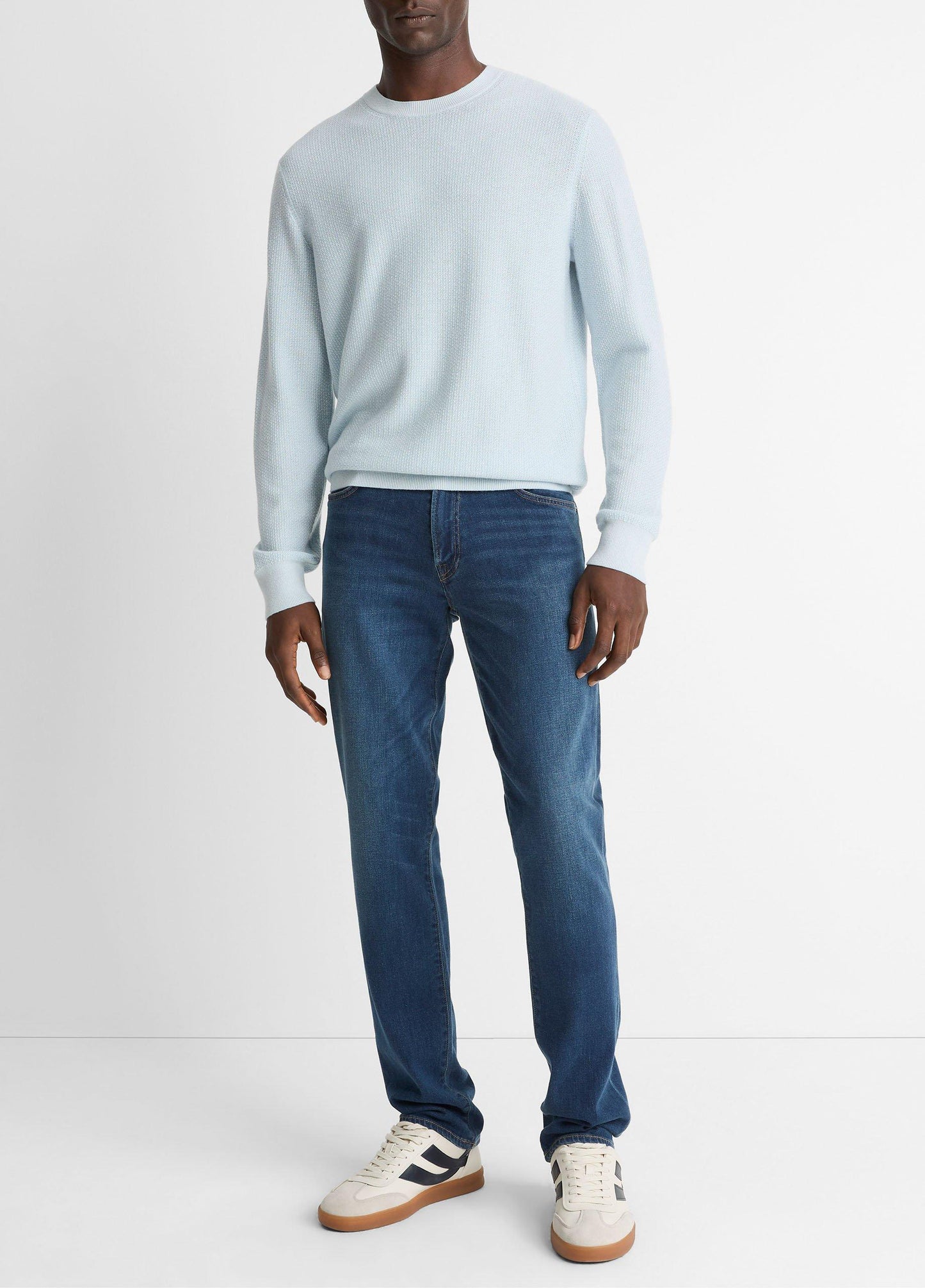 Vince Geo-Jacquard Wool-Blend Crew Neck Sweater - Sweaters