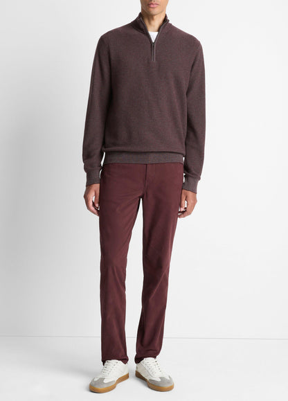 Vince Geo-Jacquard Wool-Blend Quarter-Zip Sweater - Sweaters