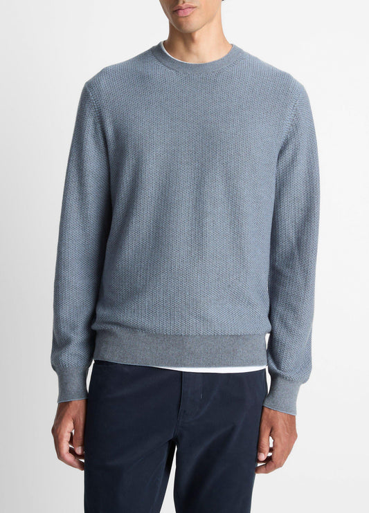 Vince Geo-Jacquard Wool-Blend Crew Neck Sweater - Sweaters