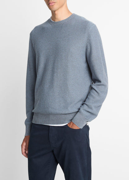 Vince Geo-Jacquard Wool-Blend Crew Neck Sweater - Sweaters