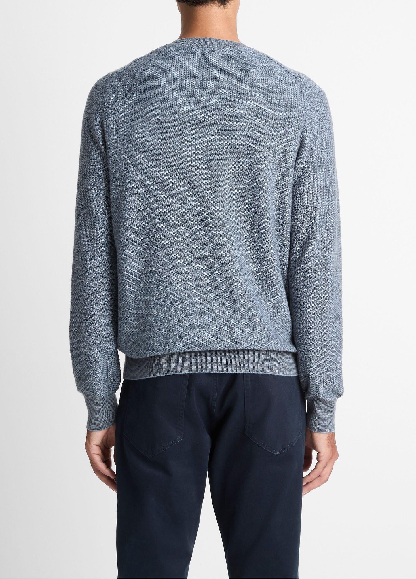 Vince Geo-Jacquard Wool-Blend Crew Neck Sweater - Sweaters