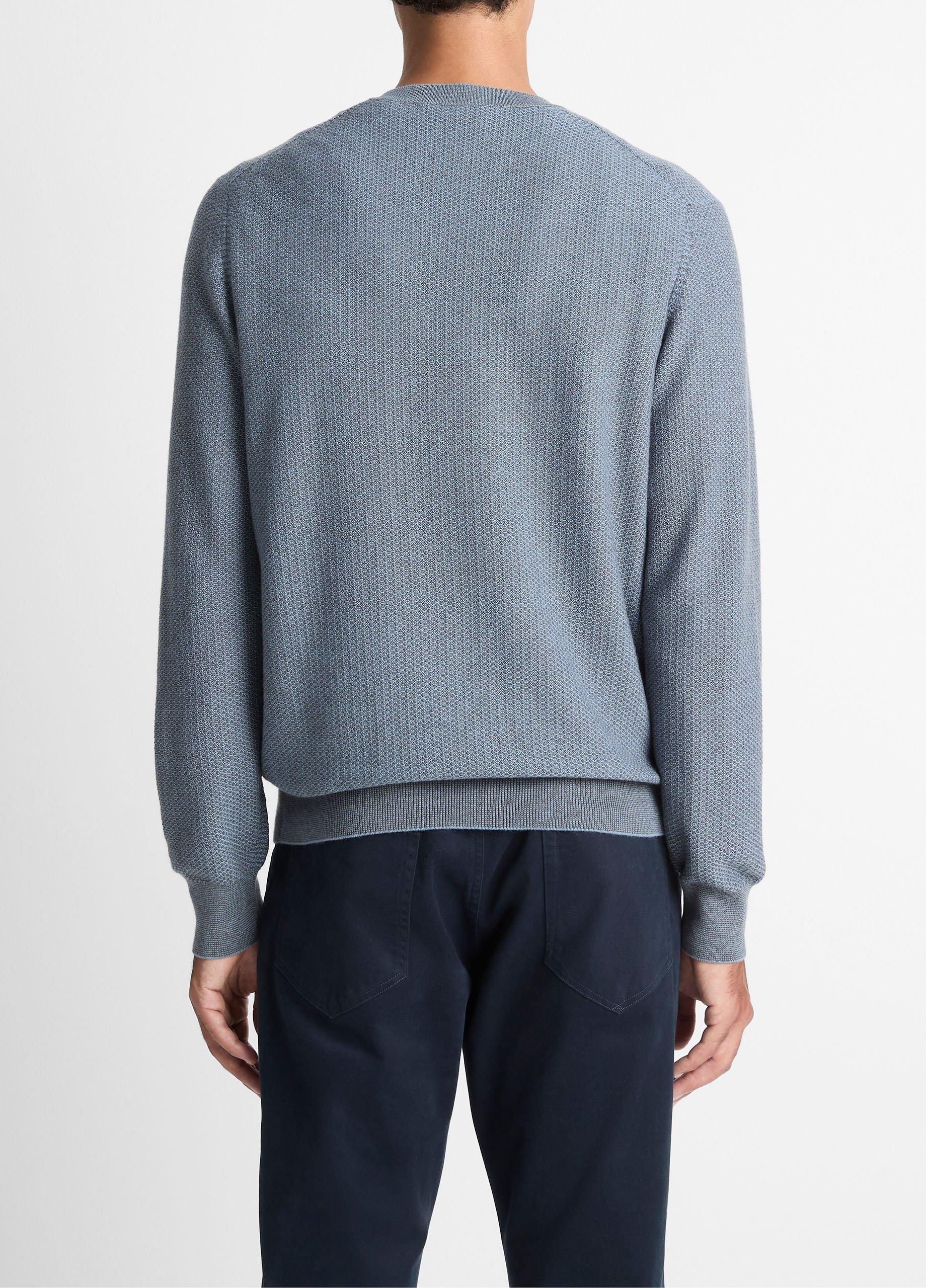 Vince Geo-Jacquard Wool-Blend Crew Neck Sweater - Sweaters