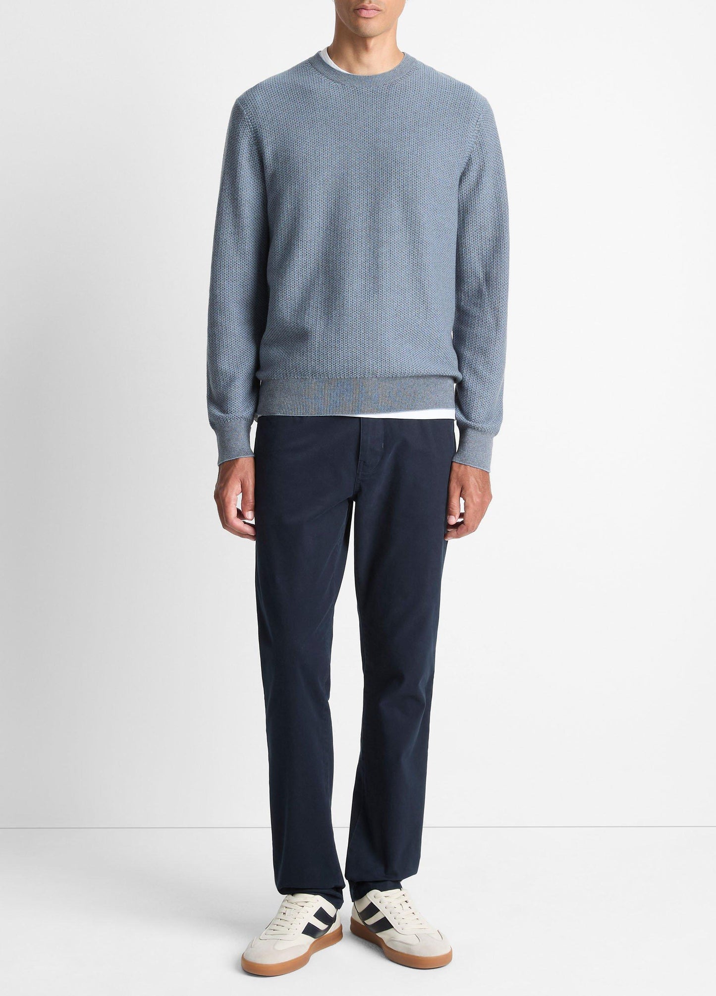 Vince Geo-Jacquard Wool-Blend Crew Neck Sweater - Sweaters