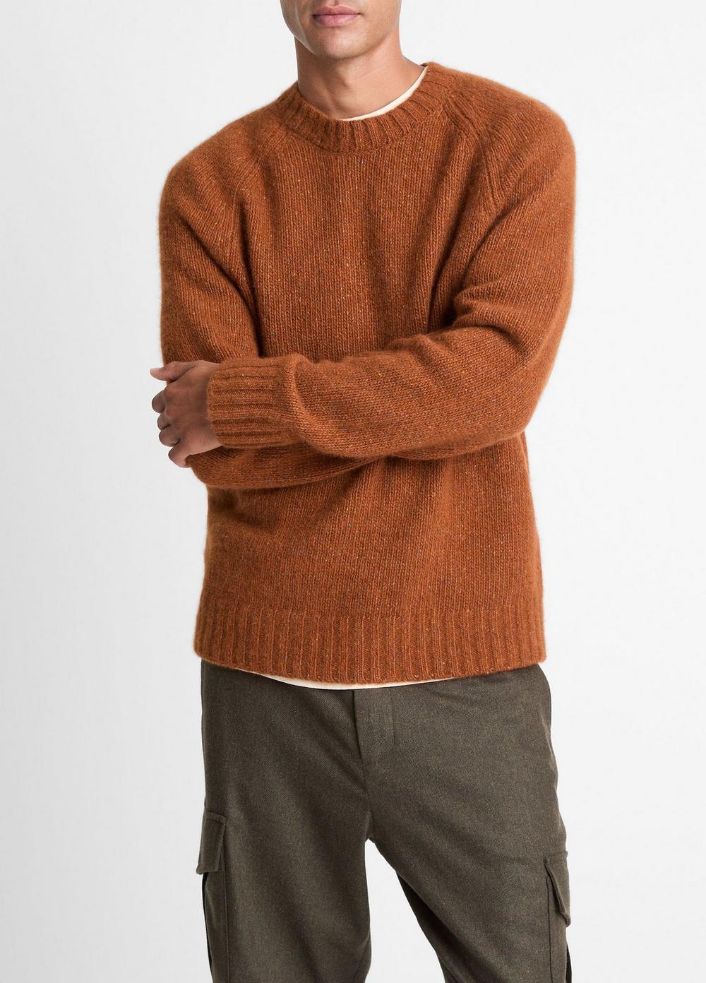 Vince Donegal Cashmere Raglan-Sleeve Sweater - Sweaters