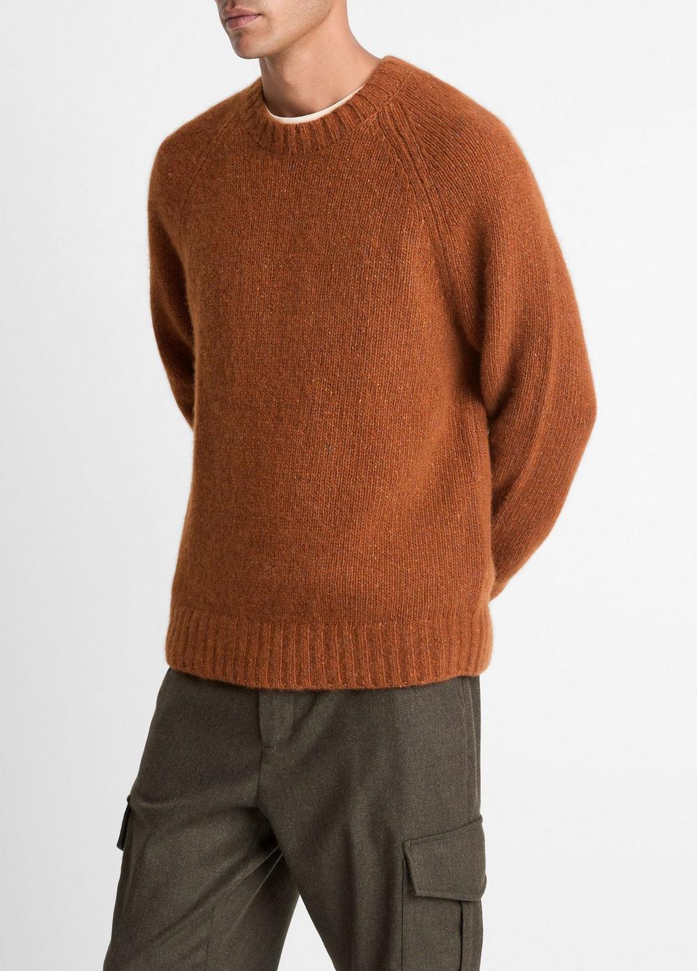 Vince Donegal Cashmere Raglan-Sleeve Sweater - Sweaters