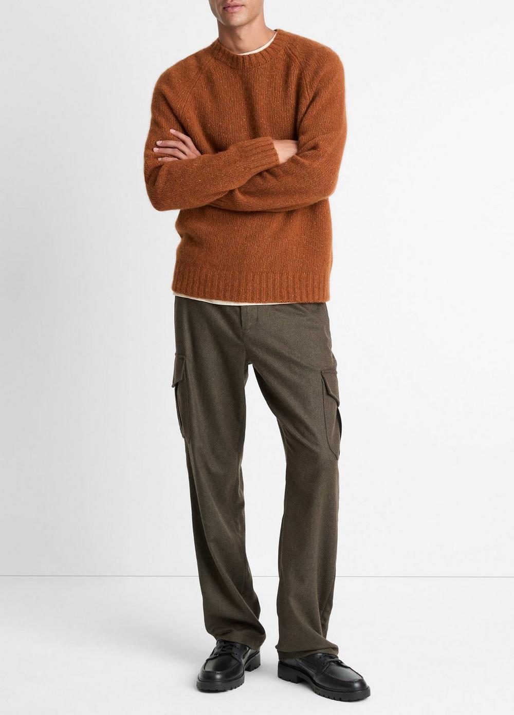 Vince Donegal Cashmere Raglan-Sleeve Sweater - Sweaters