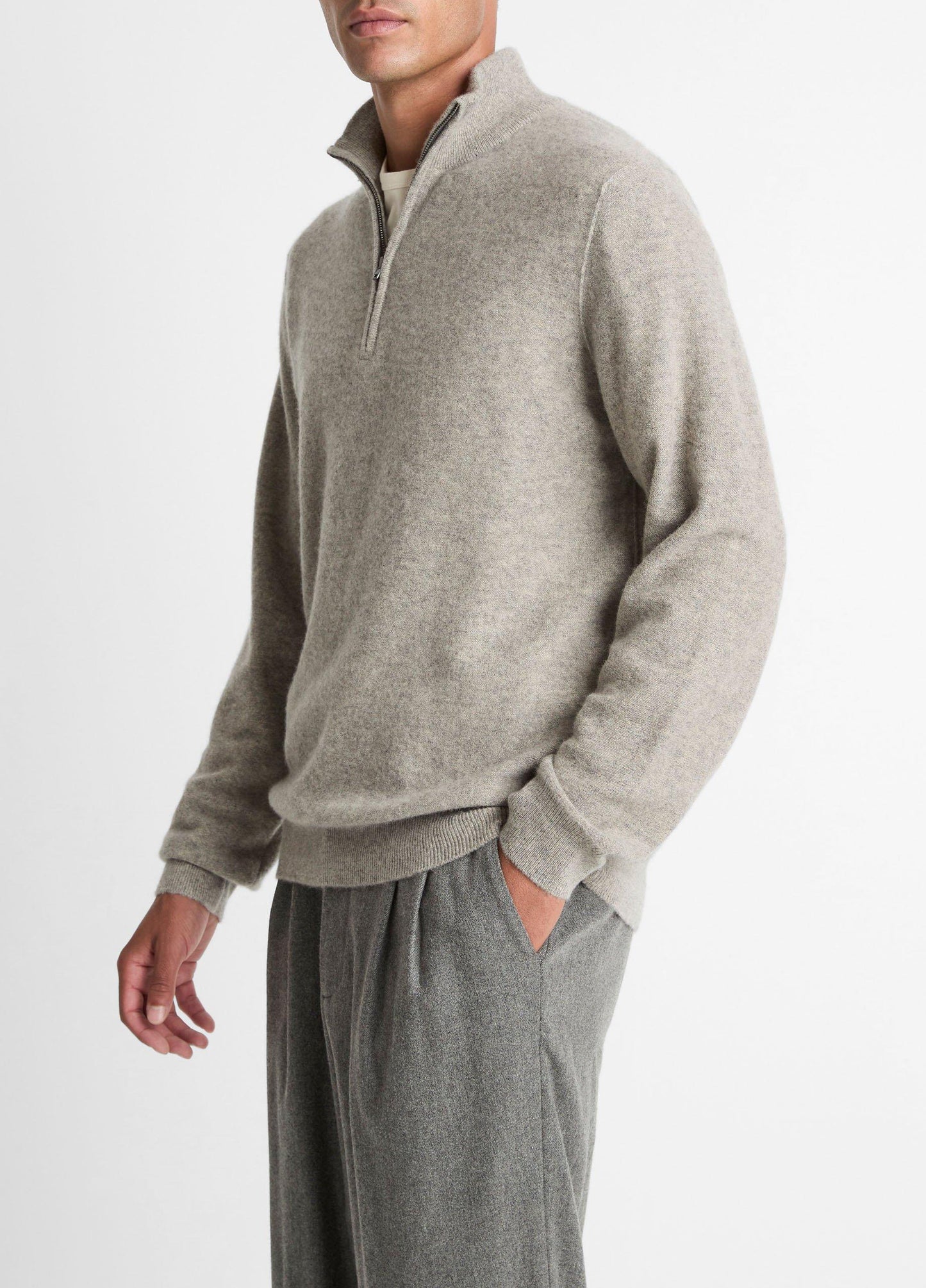 Vince Plush Cashmere Quarter-Zip Sweater - Sweaters