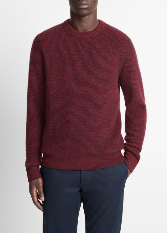 Vince Plush Cashmere Thermal Crew Neck Sweater - Sweaters