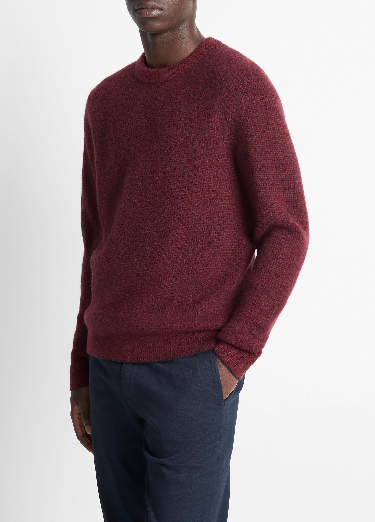 Vince Plush Cashmere Thermal Crew Neck Sweater - Sweaters