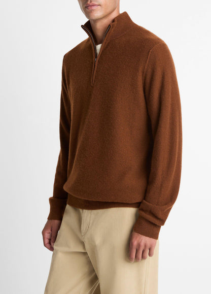 Vince Plush Cashmere Quarter-Zip Sweater - Sweaters