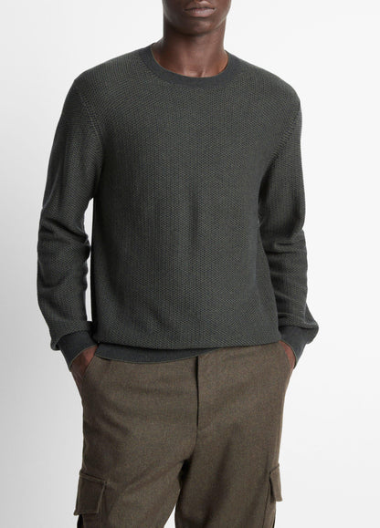 Vince Geo-Jacquard Wool-Blend Crew Neck Sweater - Sweaters