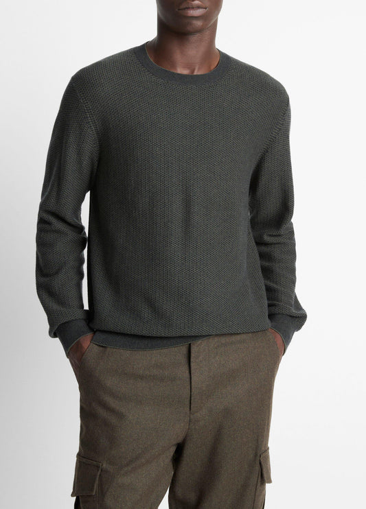 Vince Geo-Jacquard Wool-Blend Crew Neck Sweater - Sweaters
